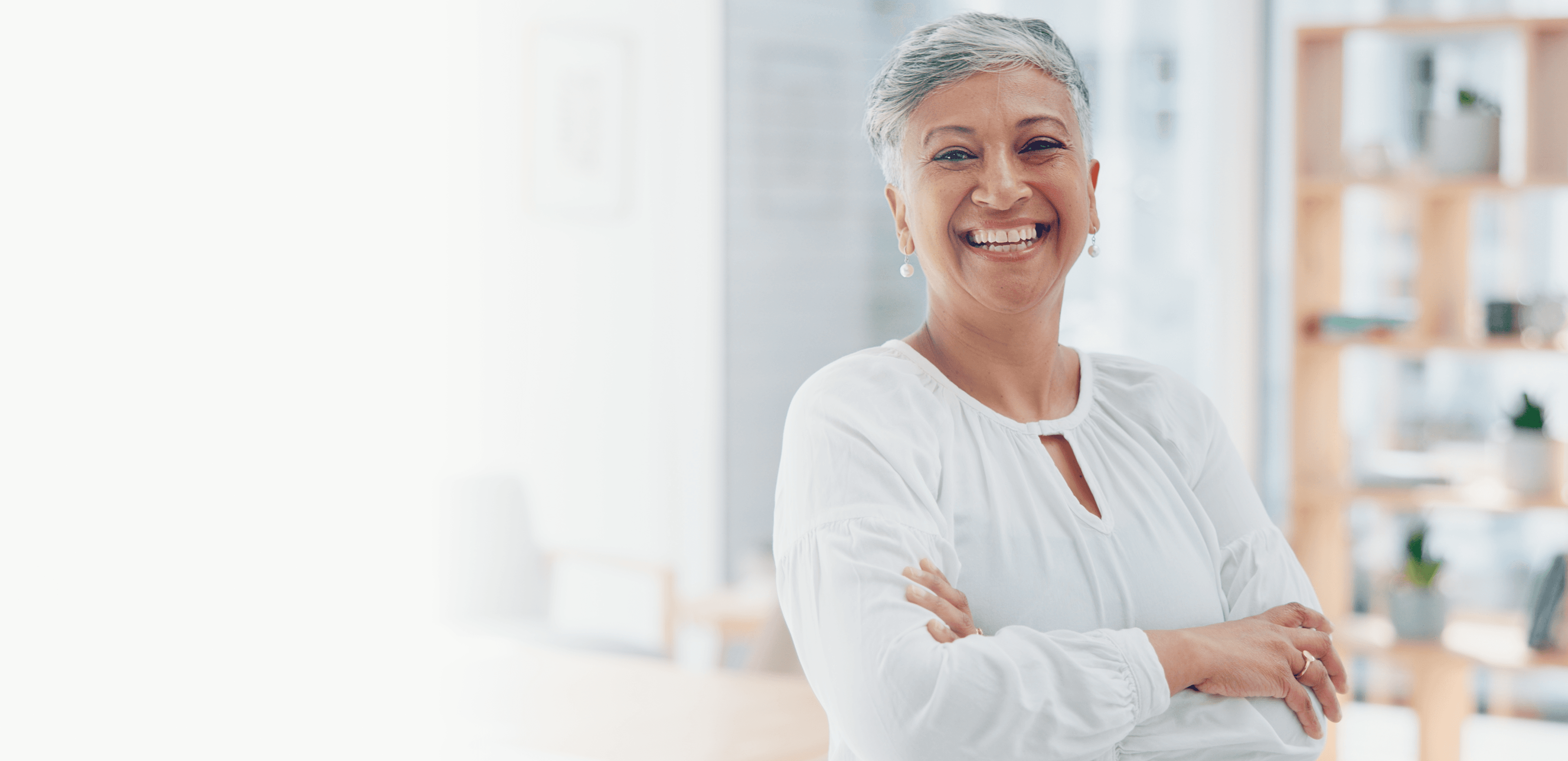 Woman smiling