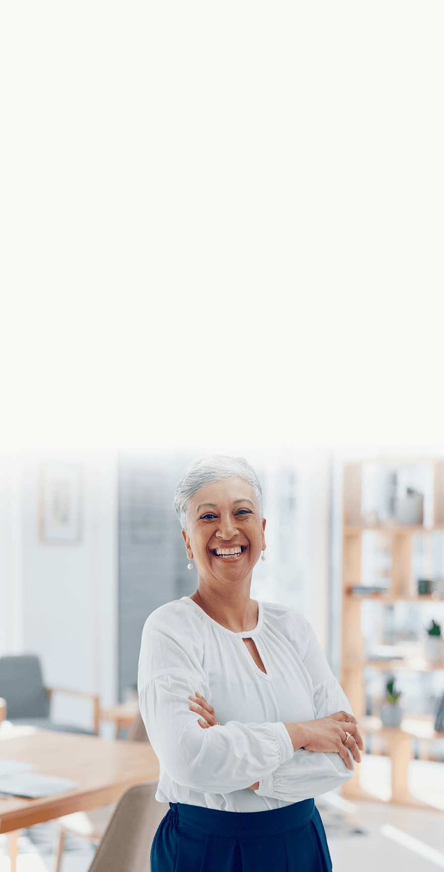 Woman smiling